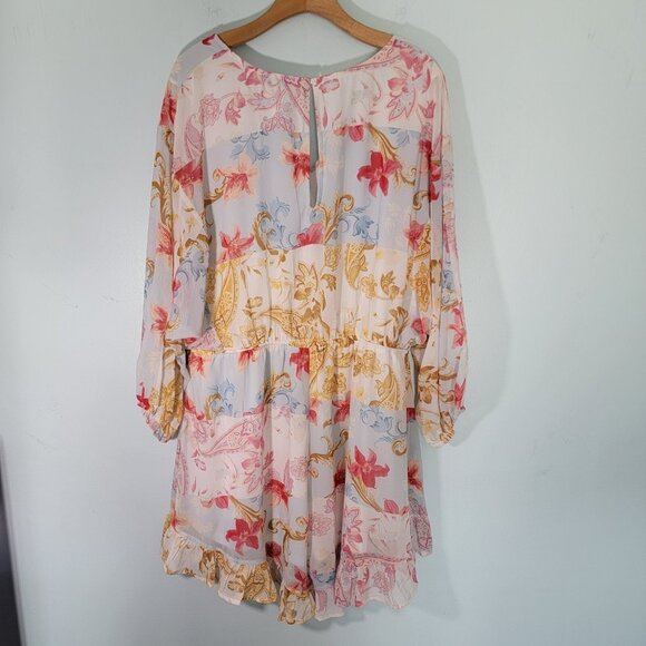 NWT White Birch Dress Multicolor Pastel Floral Size 1X Ruffle NEW - Picture 6 of 13